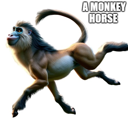 A MONKEY HORSE | made w/ Imgflip meme maker