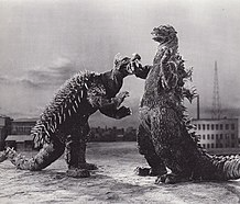 High Quality Godzilla vs Anguirus Blank Meme Template