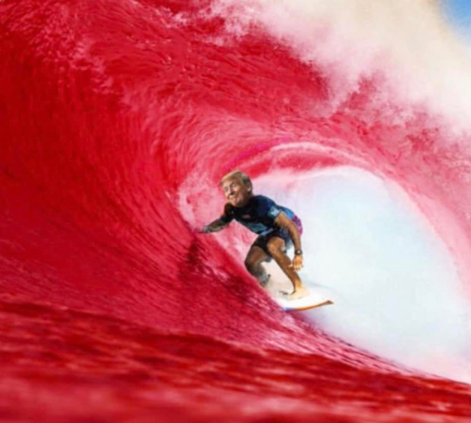 Red wave Blank Meme Template