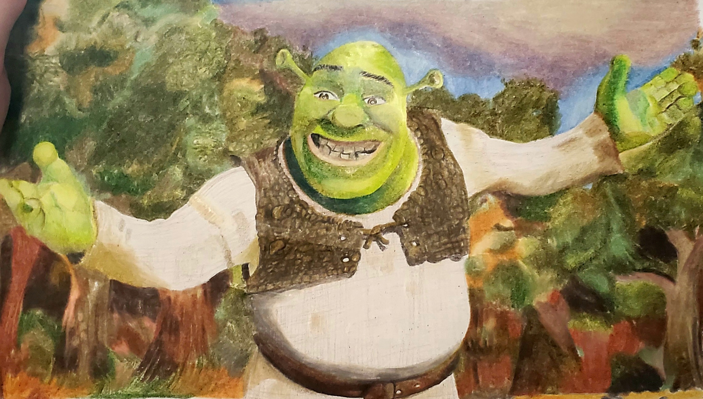 High Quality Shrek drawing Blank Meme Template