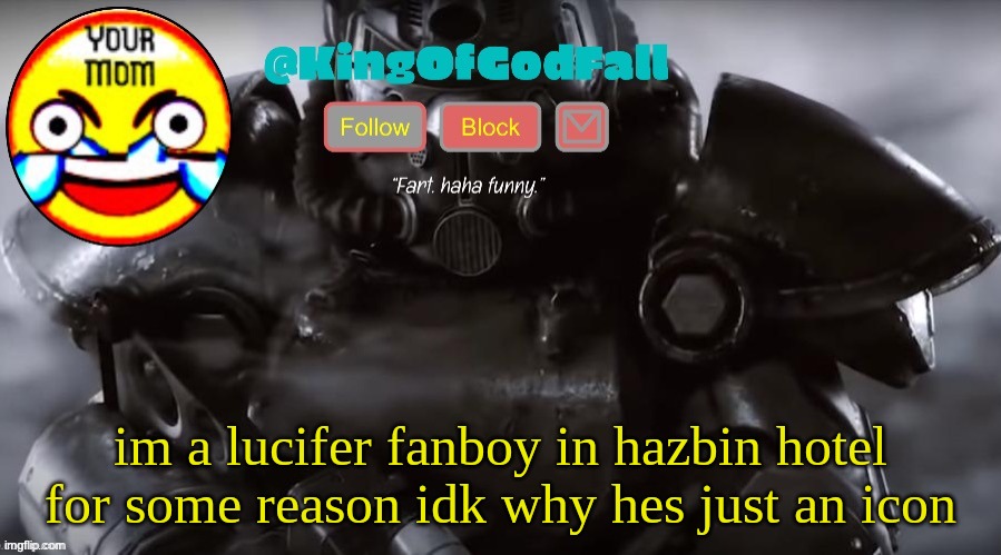 Lucifer=Epic | im a lucifer fanboy in hazbin hotel for some reason idk why hes just an icon | image tagged in announcement | made w/ Imgflip meme maker