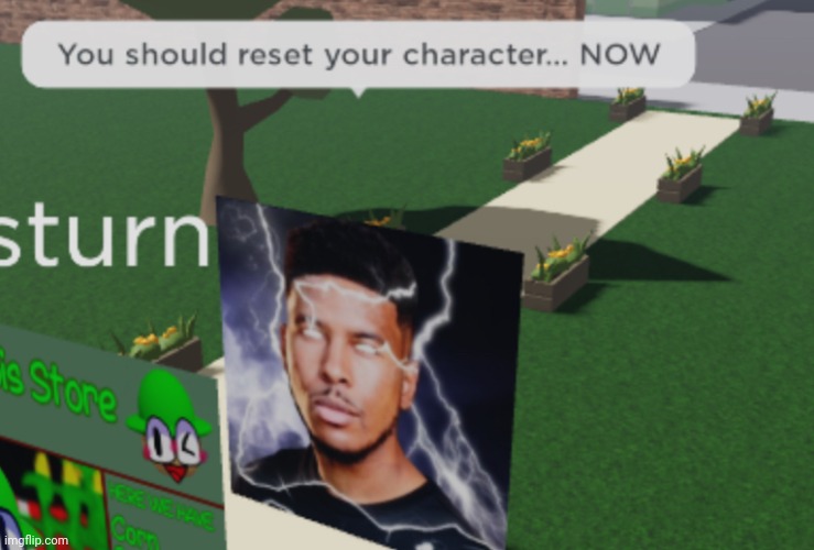 You should reset your character NOW! | image tagged in you should reset your character now | made w/ Imgflip meme maker