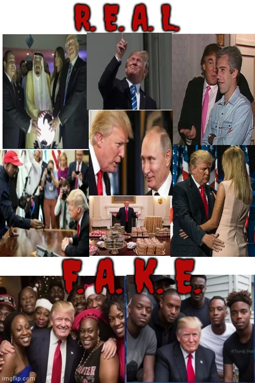 If It Looks "Normal"  ... It's NOT Trump | R. E. A. L. F. A. K. E. | image tagged in ai,trump unfit unqualified dangerous,trump lies,lock him up,trump fakes everything,memes | made w/ Imgflip meme maker