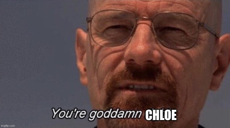 You're goddang right | CHLOE | image tagged in you're goddang right | made w/ Imgflip meme maker