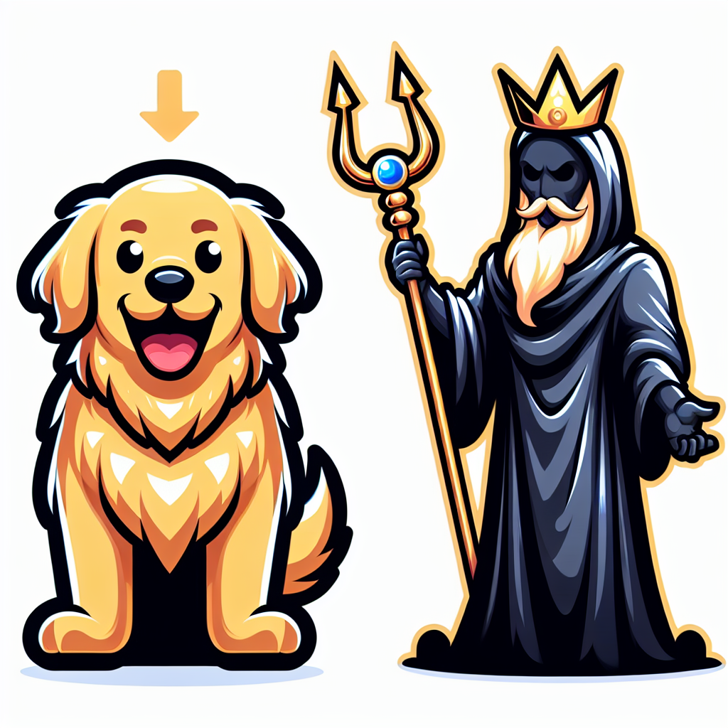 High Quality Golden Retriever and Hades Blank Meme Template