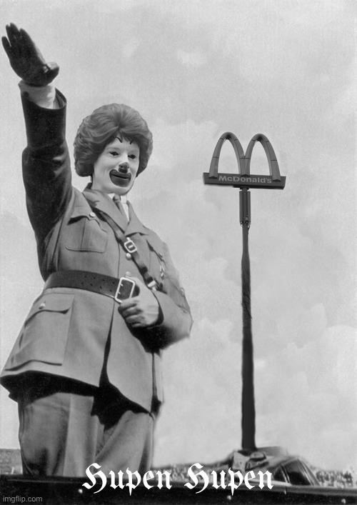 Ja | Hupen Hupen | image tagged in nazi clown | made w/ Imgflip meme maker