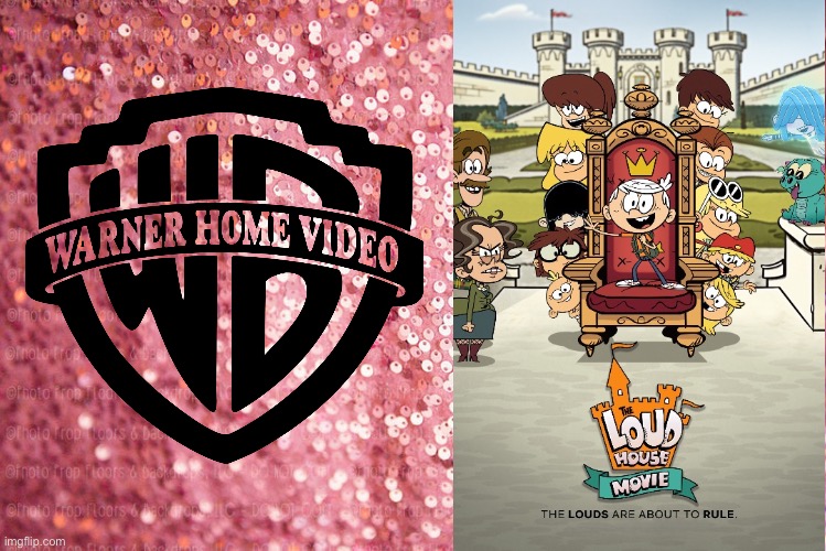 Warner Home Video - The Loud House Movie | image tagged in pink sequin background,deviantart,lincoln loud,lori loud,nickelodeon,the loud house | made w/ Imgflip meme maker