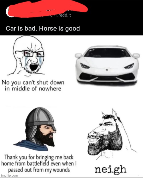 hors | image tagged in neigh,bah | made w/ Imgflip meme maker