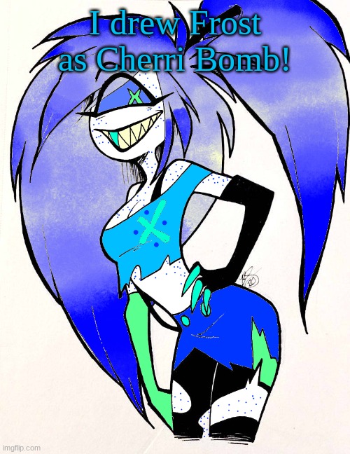I drew Frost as Cherri Bomb! | made w/ Imgflip meme maker