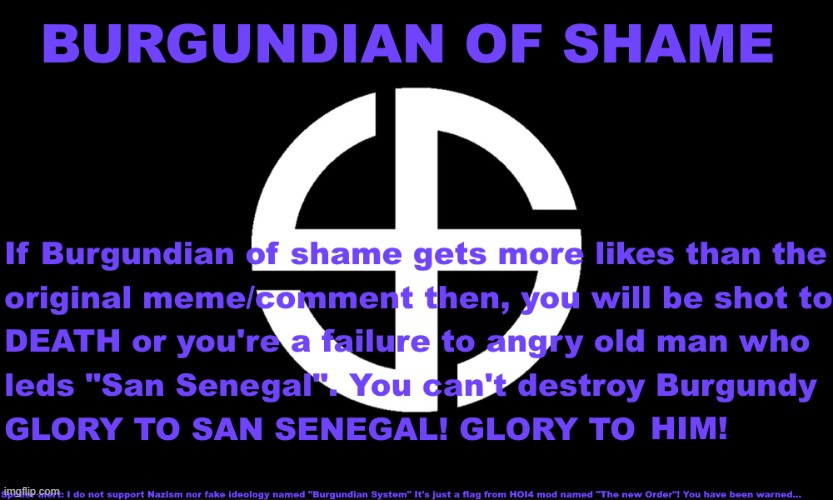 Burgundian of Shame | image tagged in burgundian of shame | made w/ Imgflip meme maker