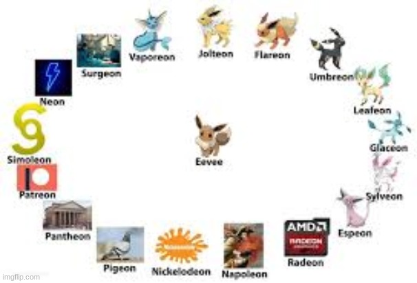 "what do you mean theres only 8 evolutions to eevee?" | image tagged in eevee | made w/ Imgflip meme maker