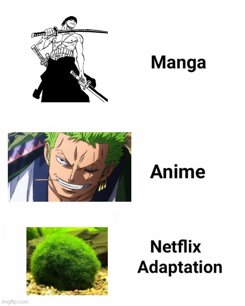 Manga, Anime, Netflix Adaptation | image tagged in manga anime netflix adaption,funny,memes | made w/ Imgflip meme maker