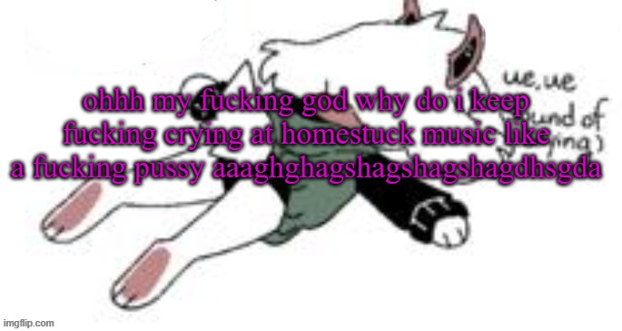LIKE COME ON REQUITED AND SERENADE IS JUST A PIANO SONG STOP IT | ohhh my fucking god why do i keep fucking crying at homestuck music like a fucking pussy aaaghghagshagshagshagdhsgda | image tagged in ue ue sound of crying | made w/ Imgflip meme maker
