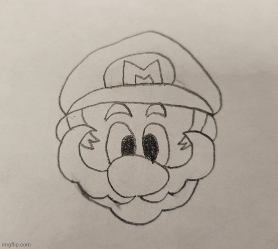 i drew Mario in class today and i'm REALLY proud of it! :) | made w/ Imgflip meme maker