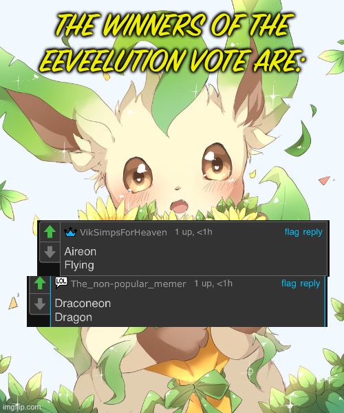 INTRODUCING MY REGIONS(name still a work in progress) EEVEELUTIONS | THE WINNERS OF THE EEVEELUTION VOTE ARE: | image tagged in bearlands announcement | made w/ Imgflip meme maker