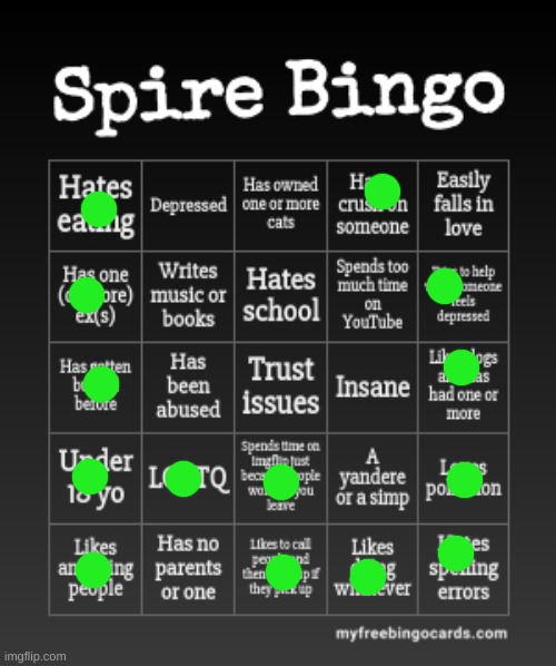another one to honor spire | image tagged in spire bingo | made w/ Imgflip meme maker