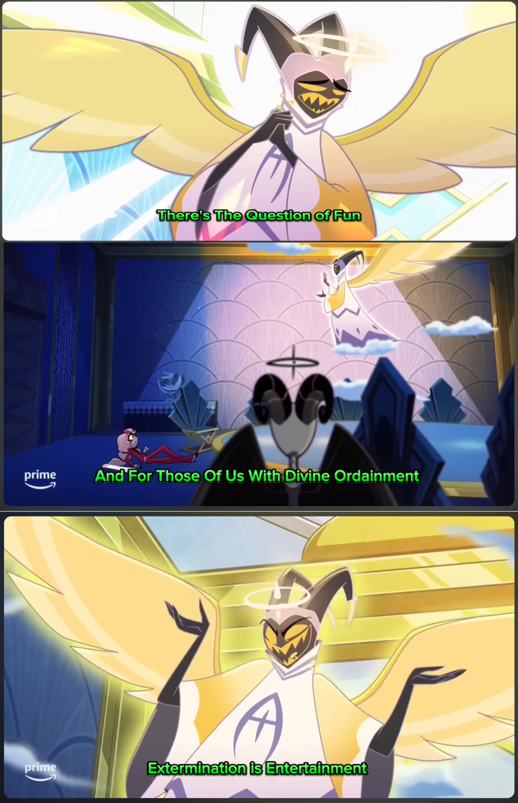 High Quality Hazbin Hotel Extermination is Entertainment Blank Meme Template