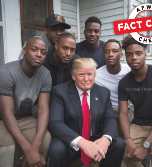 Trump with Black People Blank Meme Template