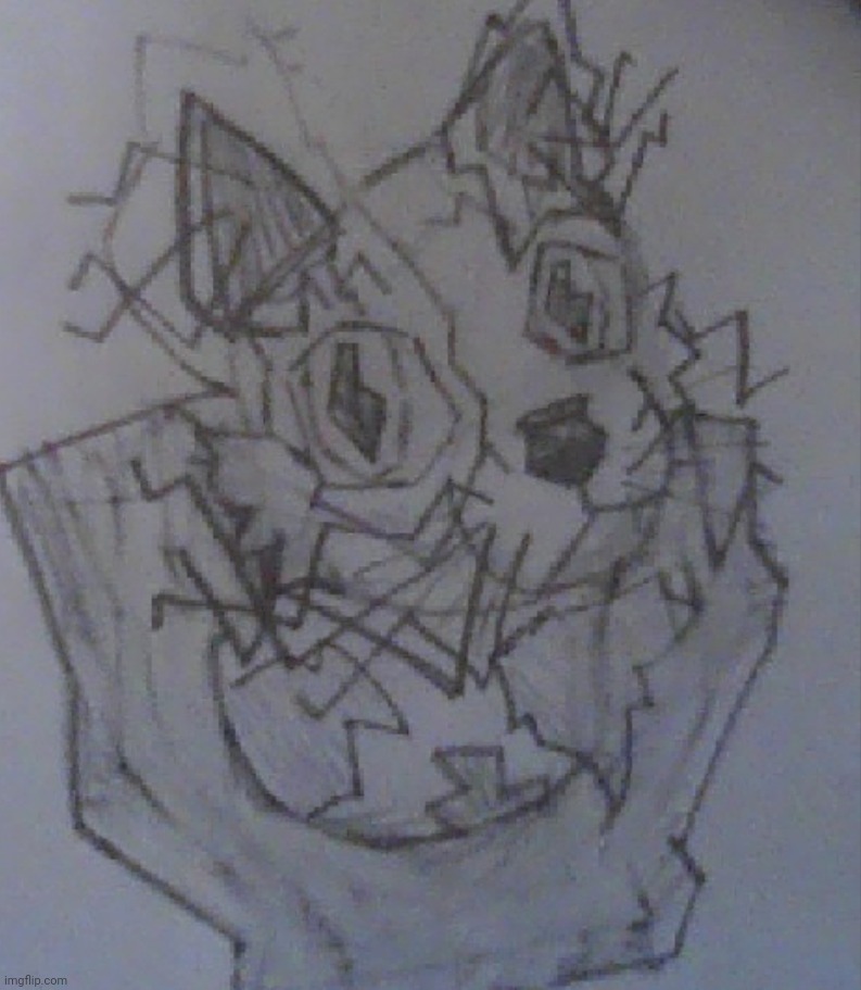 A cool cat I drew during art class | made w/ Imgflip meme maker