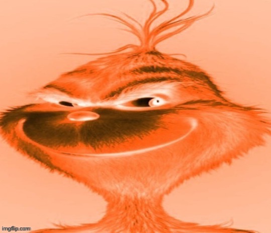 The orange grinch | image tagged in the orange grinch | made w/ Imgflip meme maker