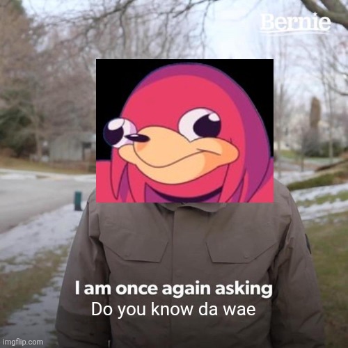 I'm back Bruddahs!!! | Do you know da wae | image tagged in memes,bernie i am once again asking for your support,sonic | made w/ Imgflip meme maker
