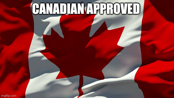 Canada flag | CANADIAN APPROVED | image tagged in canada flag | made w/ Imgflip meme maker