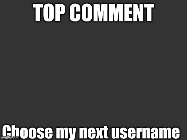 TOP COMMENT; (doesnt); Choose my next username | made w/ Imgflip meme maker