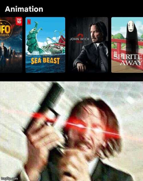 "All Animation" | image tagged in john wick,you had one job,memes,animation,shows,fails | made w/ Imgflip meme maker