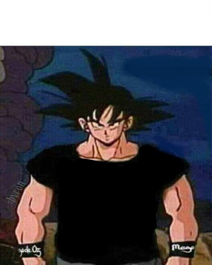 Goku black shirt Blank Meme Template