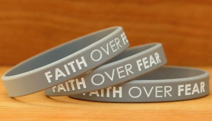 Faith over Fear bracelet Psalm 118:6 Blank Meme Template