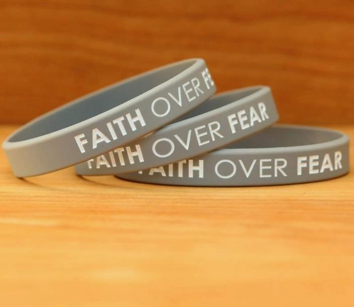 Faith over Fear bracelet Psalm 118:6 Blank Meme Template
