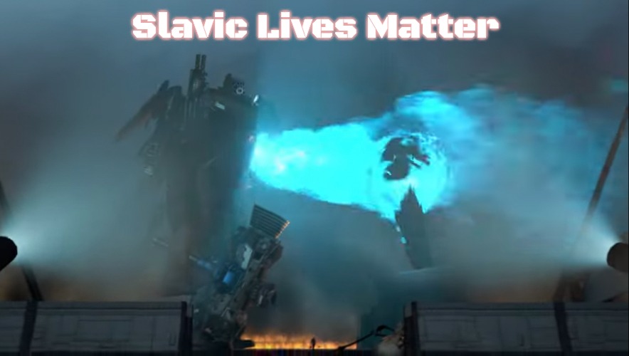 Titan Cameraman meme v2 (spilt verison) | Slavic Lives Matter | image tagged in titan cameraman meme v2 spilt verison,slavic | made w/ Imgflip meme maker