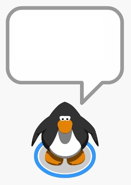 High Quality Club Penguin Chat Bubble Blank Meme Template