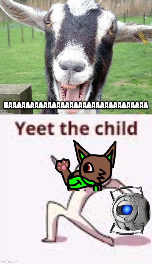 BAAAAAAAAAAAAAAAAAAAAAAAAAAAAAAAA | image tagged in funny goat,single yeet the child panel | made w/ Imgflip meme maker