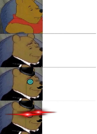 Winnie the Pooh Good Better Best Insane Blank Meme Template