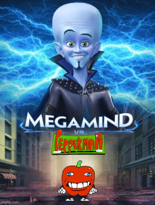 Vs pepperman | image tagged in megamind vs | made w/ Imgflip meme maker