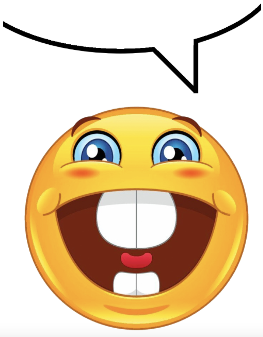 buck tooth emoji speech bubble Blank Meme Template