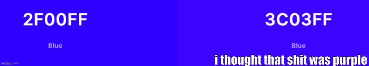 ?? | i thought that shit was purple | made w/ Imgflip meme maker