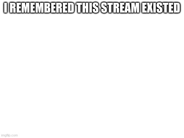 I remembr | I REMEMBERED THIS STREAM EXISTED | image tagged in i forgor,whar | made w/ Imgflip meme maker