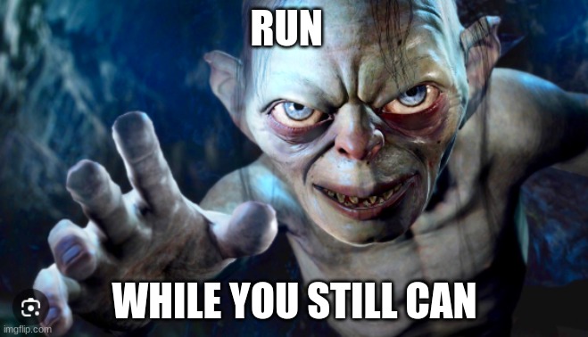 RUN; WHILE YOU STILL CAN | made w/ Imgflip meme maker