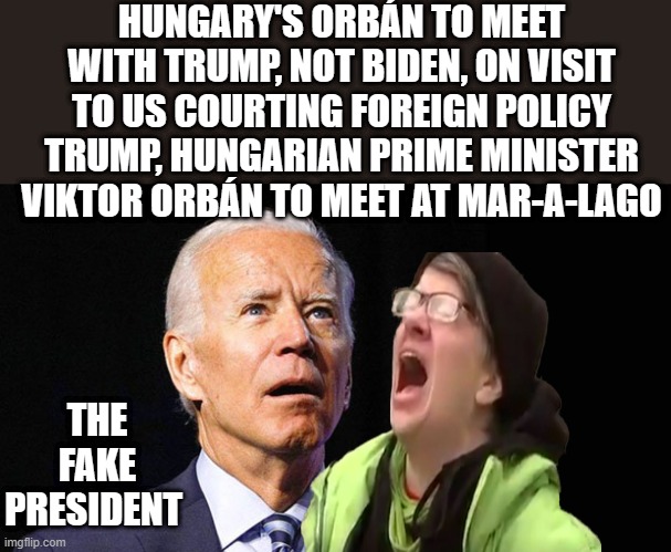 THE INSTALLED CRIMINAL in the WH. Theres no longer any doubt. | HUNGARY'S ORBÁN TO MEET WITH TRUMP, NOT BIDEN, ON VISIT TO US COURTING FOREIGN POLICY
TRUMP, HUNGARIAN PRIME MINISTER VIKTOR ORBÁN TO MEET AT MAR-A-LAGO; THE FAKE PRESIDENT | image tagged in confused joe biden | made w/ Imgflip meme maker