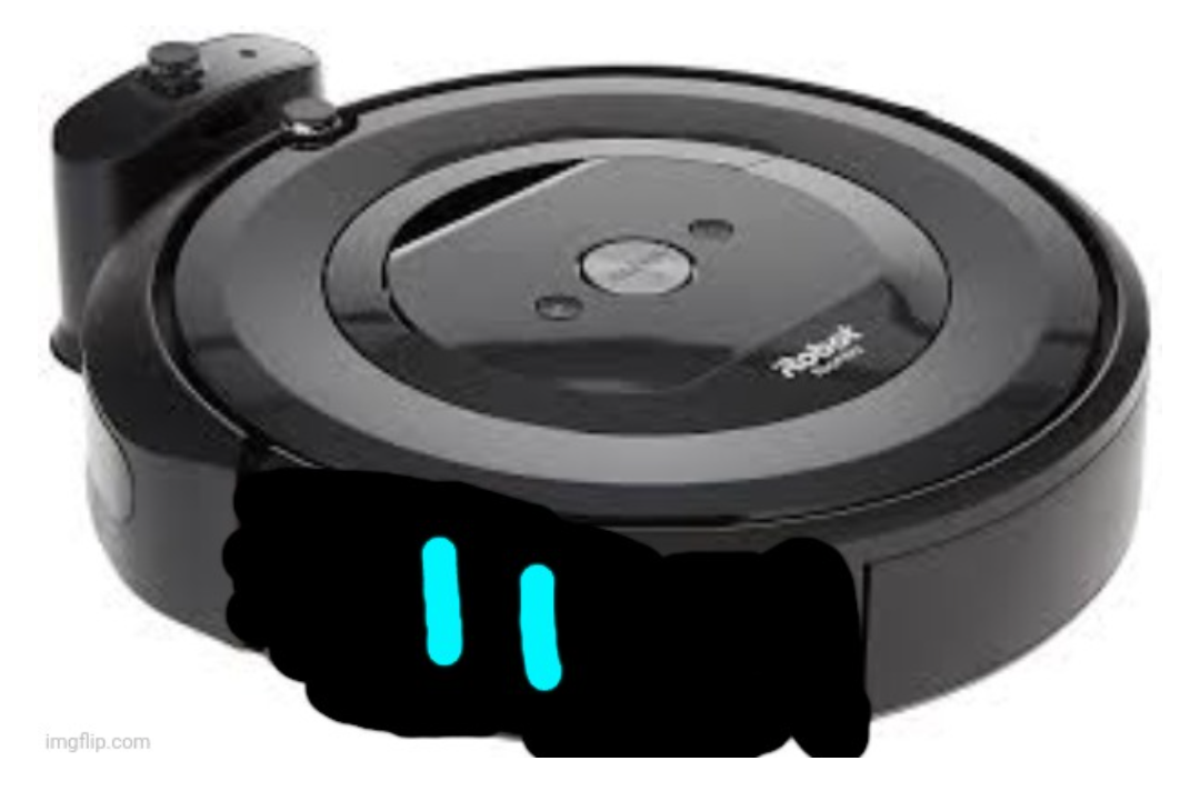 High Quality Roomba With Eyes Open Blank Meme Template