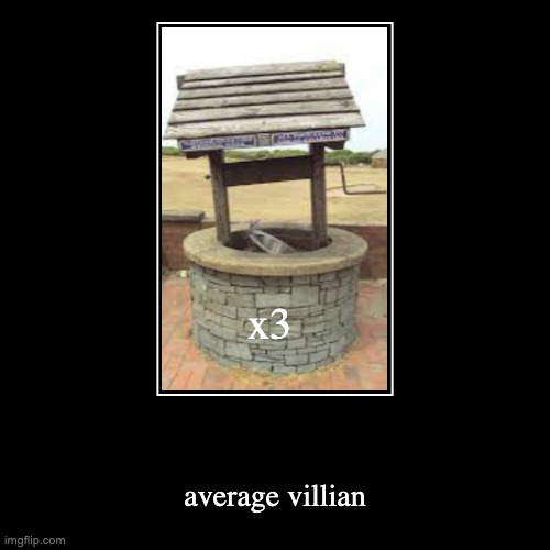 Explanation: Well times 3 is well well well, villians often say "well, well well" | x3 | average villian | image tagged in funny,demotivationals | made w/ Imgflip demotivational maker