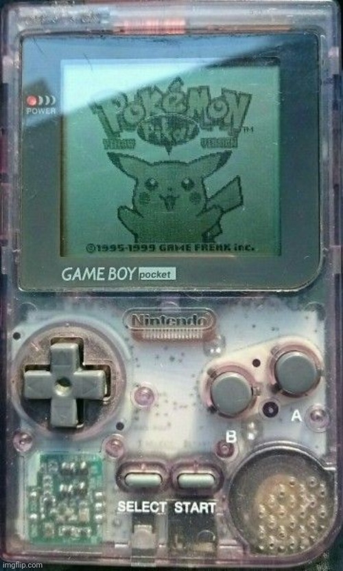 Gameboy Pocket Pikachu | image tagged in gameboy pocket monsters | made w/ Imgflip meme maker