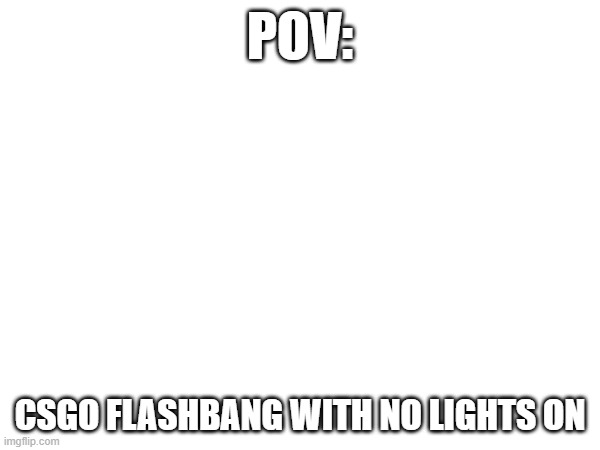 POV:; CSGO FLASHBANG WITH NO LIGHTS ON | image tagged in memes | made w/ Imgflip meme maker
