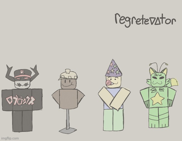 Buddy Holly but Regretevator (ft. Gnarpy's old design) [Proof and credit in the comments] | image tagged in kleki drawings,buddy holly,regretevator | made w/ Imgflip meme maker