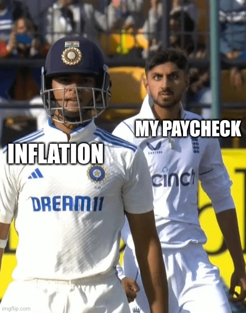 The Damage Is Done | MY PAYCHECK; INFLATION | image tagged in the damage is done | made w/ Imgflip meme maker