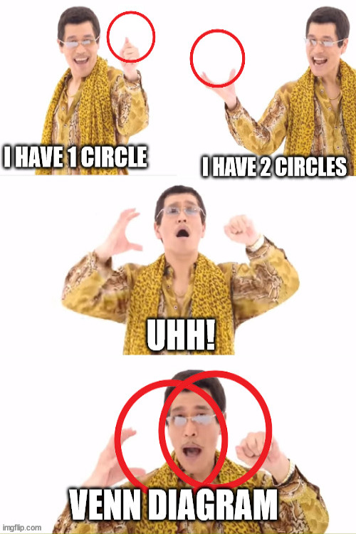 what am i doing with my life | image tagged in venn diagram,ppap | made w/ Imgflip meme maker