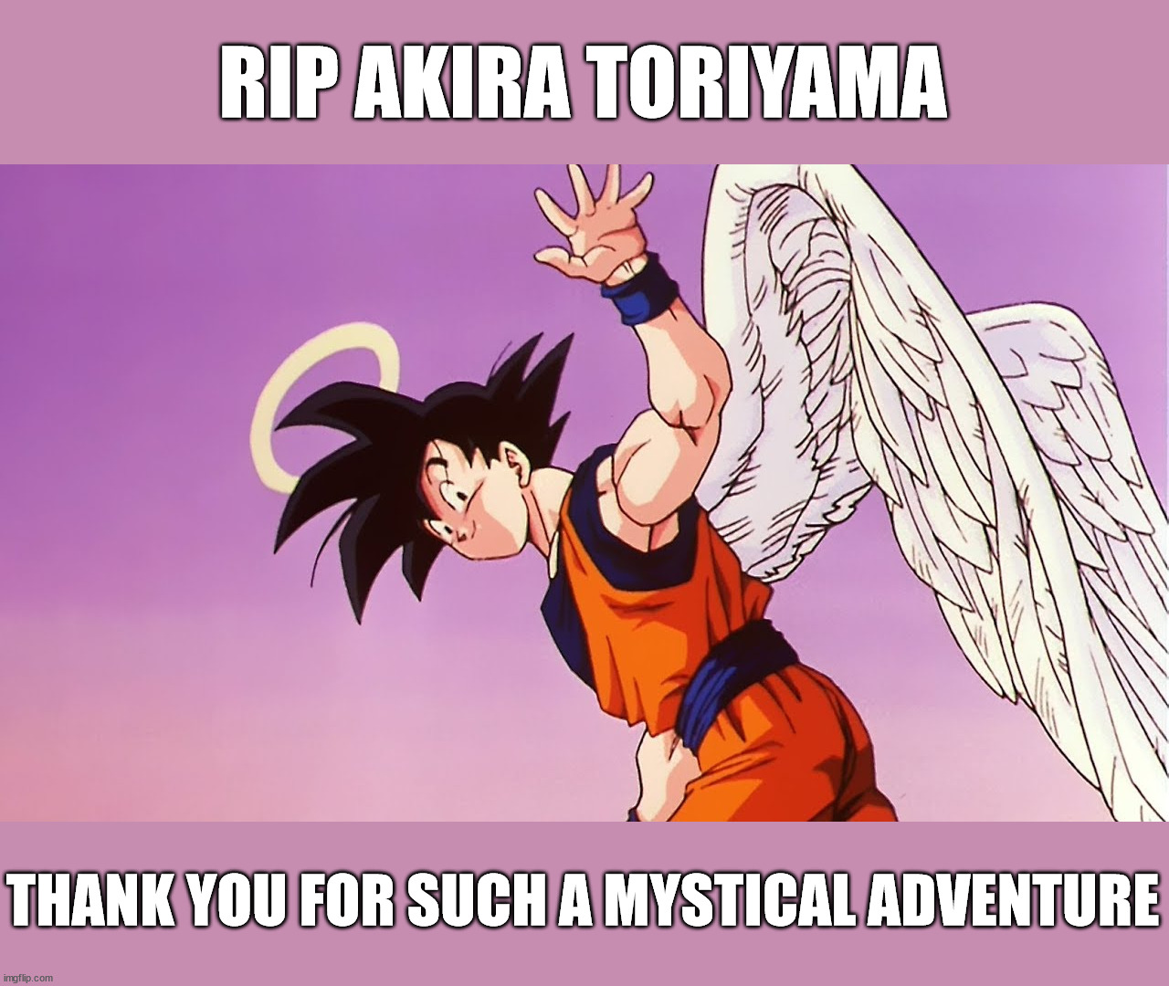 RIP AKIRA TORIYAMA; THANK YOU FOR SUCH A MYSTICAL ADVENTURE | made w/ Imgflip meme maker