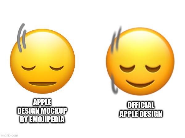 It's not right, emojipedia. Alternate title: Real Vs. Mockup | OFFICIAL APPLE DESIGN; APPLE DESIGN MOCKUP BY EMOJIPEDIA | image tagged in emojipedia,emoji,emojis,2024 | made w/ Imgflip meme maker